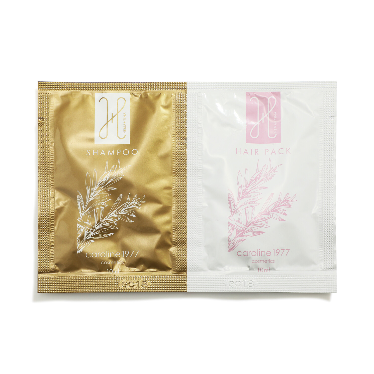 キャロリーヌ 老舗エステサロン開発 毛髪補修成分ヘマチン配合 ヘマチナ　シャンプー＆ ヘアパック＆ ヘマチナ　ヘアエッセンス 特別セット