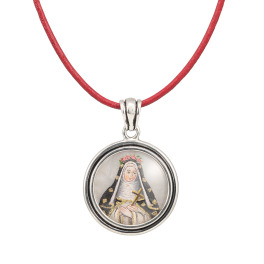 ビバック ペンダントトップ＆ レザーネックレス ＜レリカリオ＞ “奇跡のマリア”の象徴 金財・成就・健康・浄化