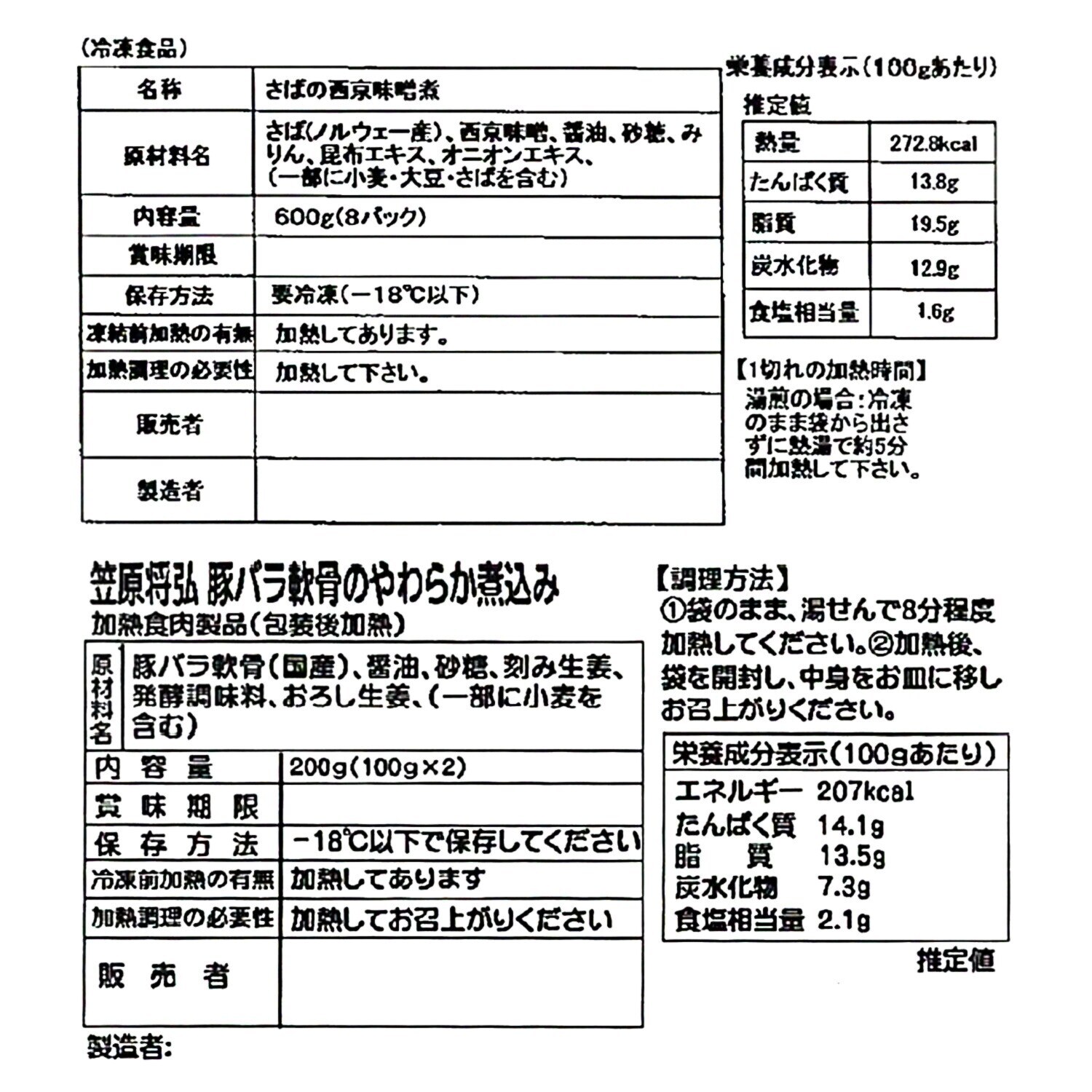 「賛否両論」笠原将弘 煮魚４ヶ月頒布会