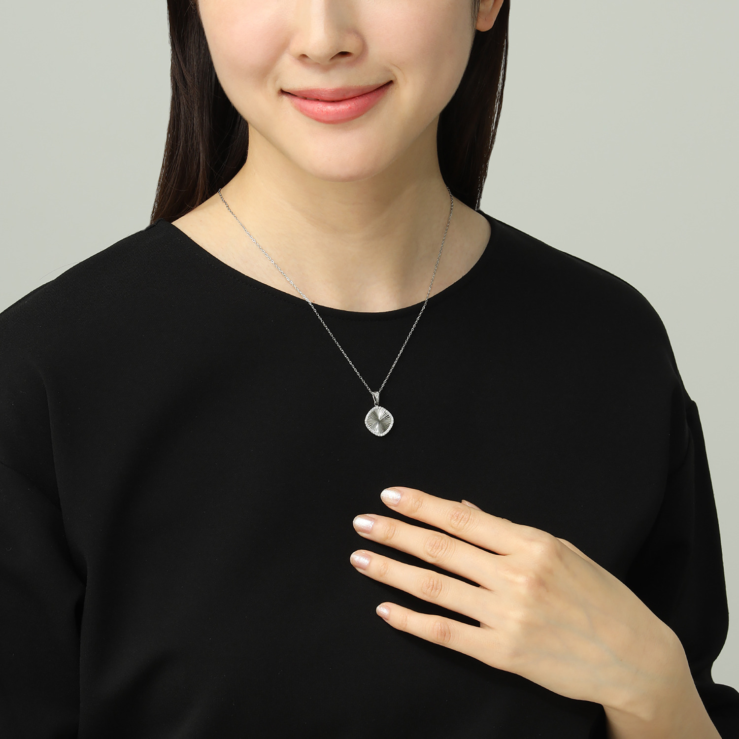 ステロ ステンレス ＣＺ フラッシュカットデザイン ペンダント