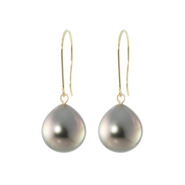 ペルラジオーネ １４Ｋ 黒蝶パール ピアス
