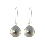 ペルラジオーネ １４Ｋ 黒蝶パール ピアス
