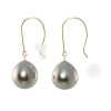 ペルラジオーネ １４Ｋ 黒蝶パール ピアス