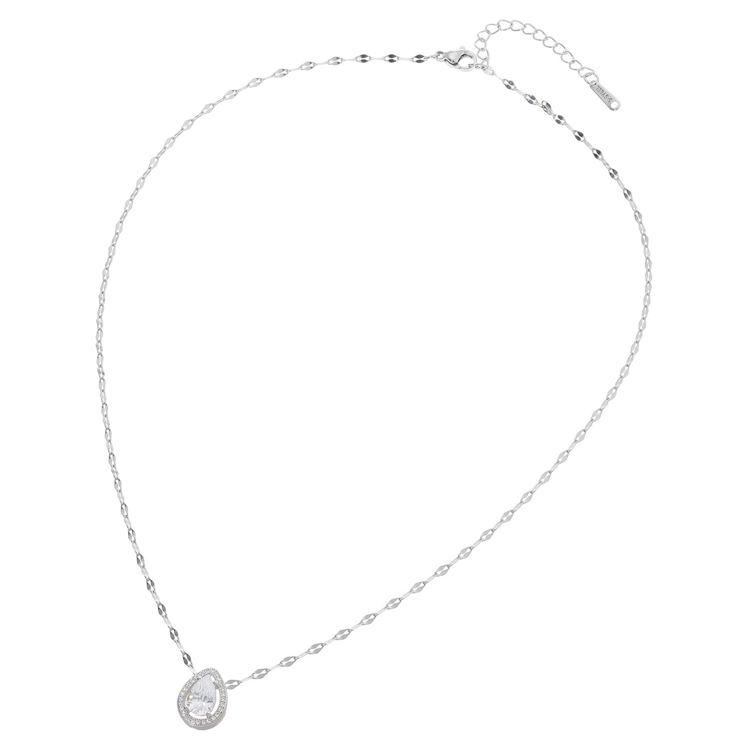 ニューヨークからの贈り物 シルバー　ＣＺ ニューヨーク・ エクセプショナル・ カット（Ｒ） ペアシェイプペンダント “リティシア”