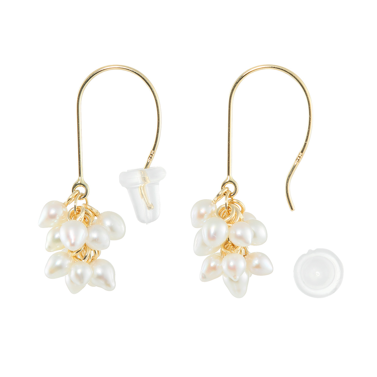 ペルラジオーネ １４Ｋ 無調色 ベビーアコヤパール ツボミピアス