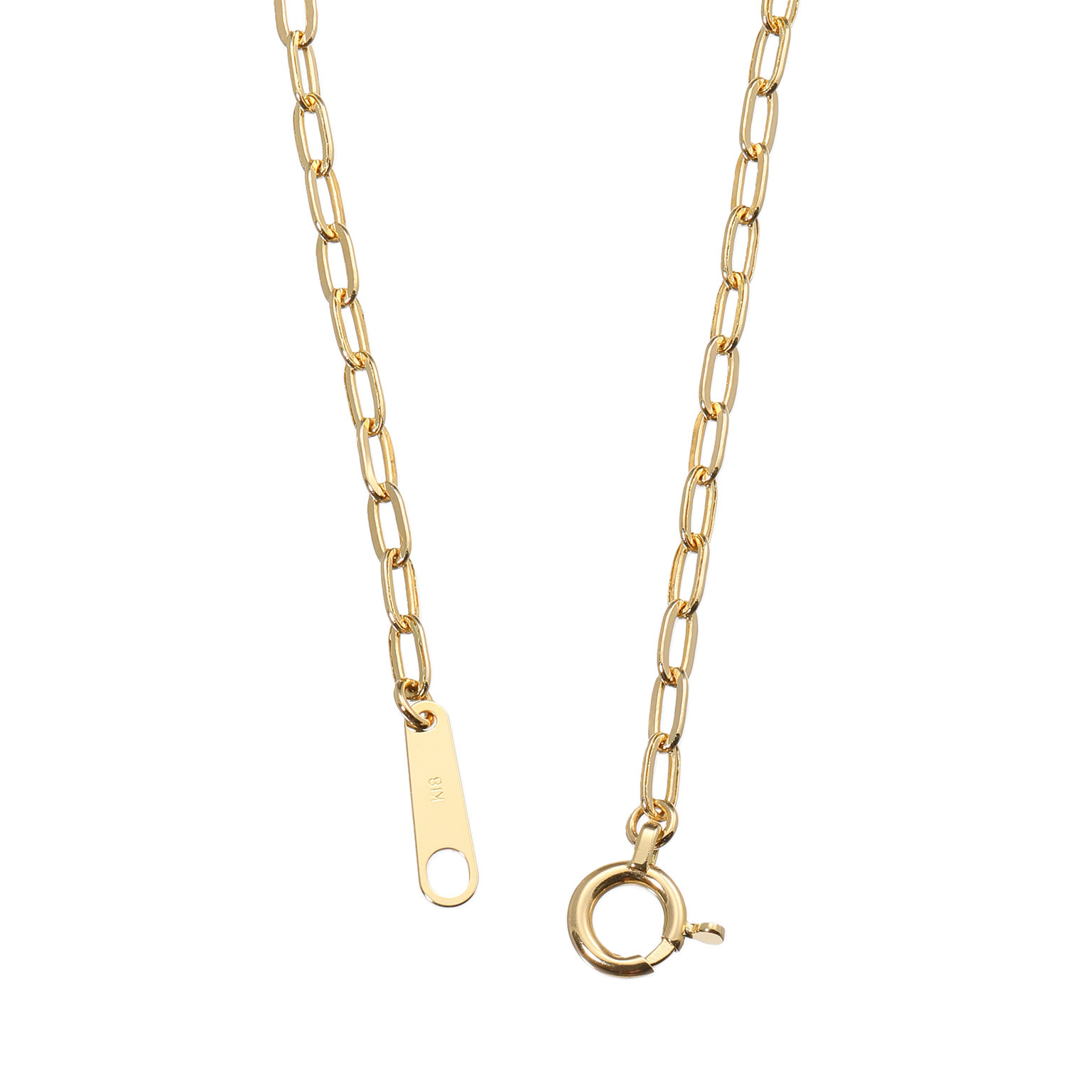 ジュウ １８Ｋ ペーパークリップ チェーンネックレス