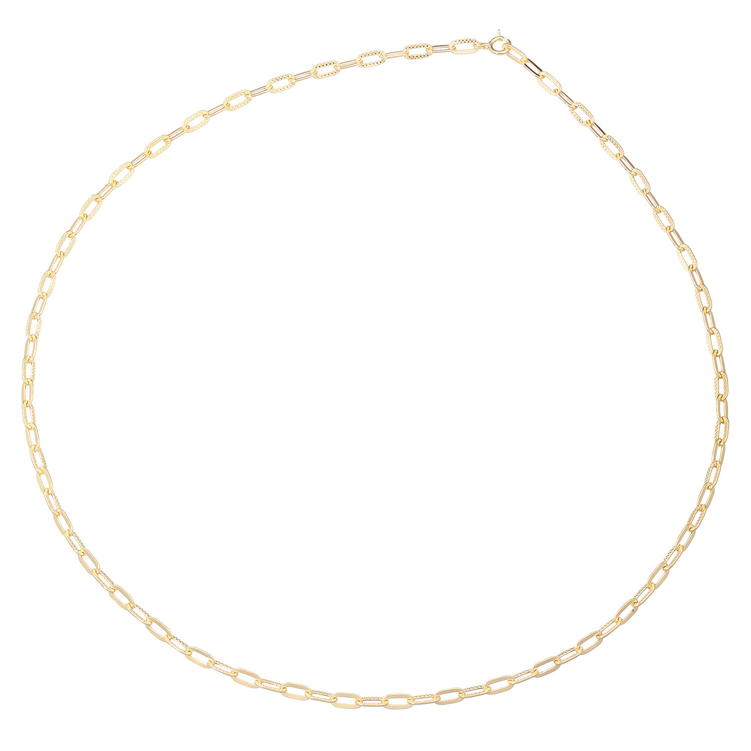 ジュウ １８Ｋ ブレイドデザイン ペーパークリップ チェーンネックレス