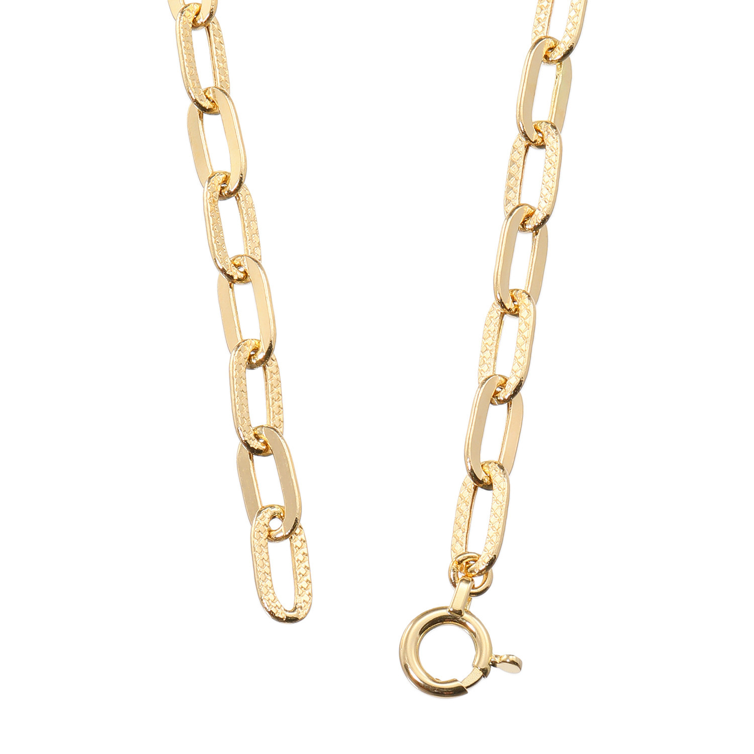 ジュウ １８Ｋ ブレイドデザイン ペーパークリップ チェーンネックレス