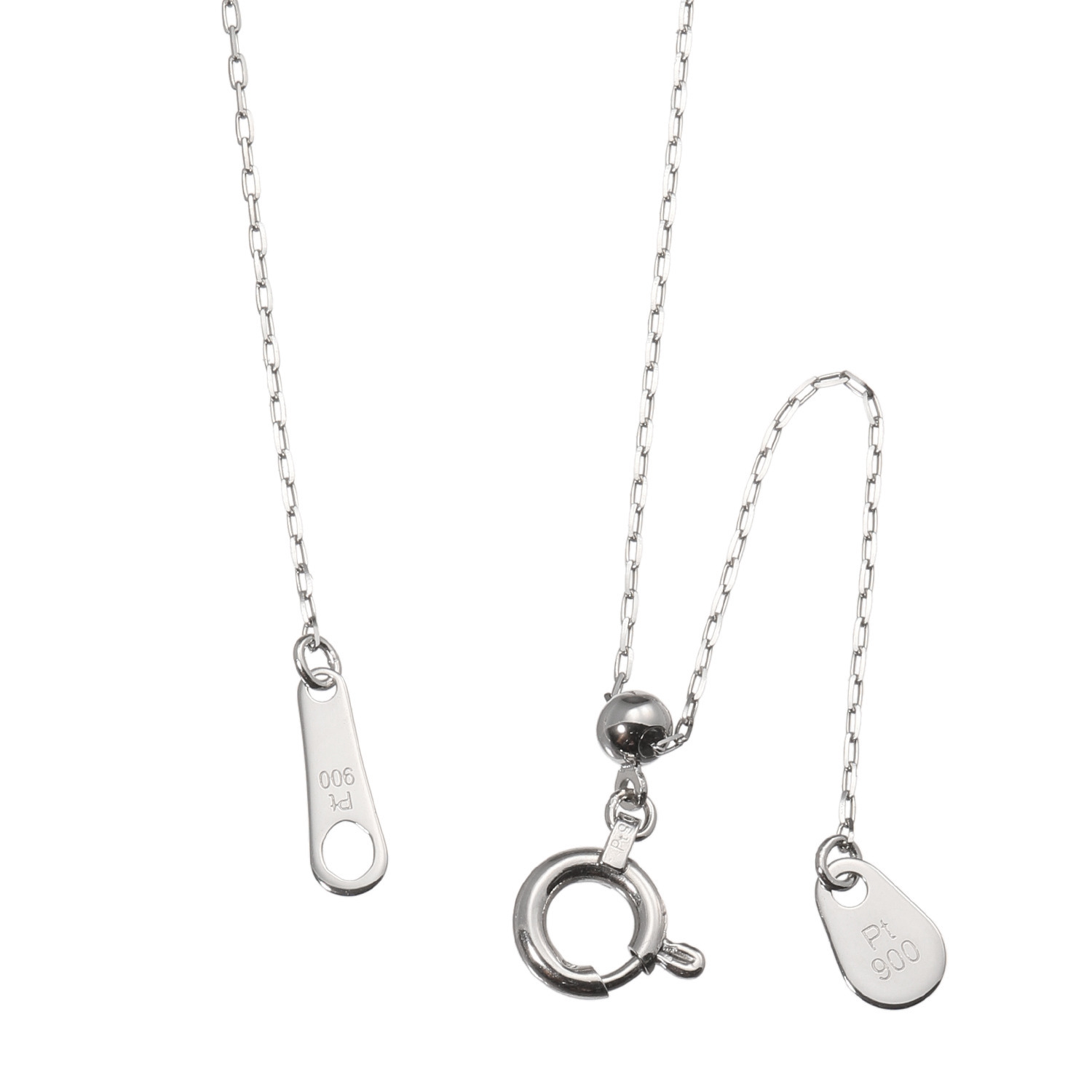 ジュウ プラチナ９００ ケーブルチェーン スライドネックレス