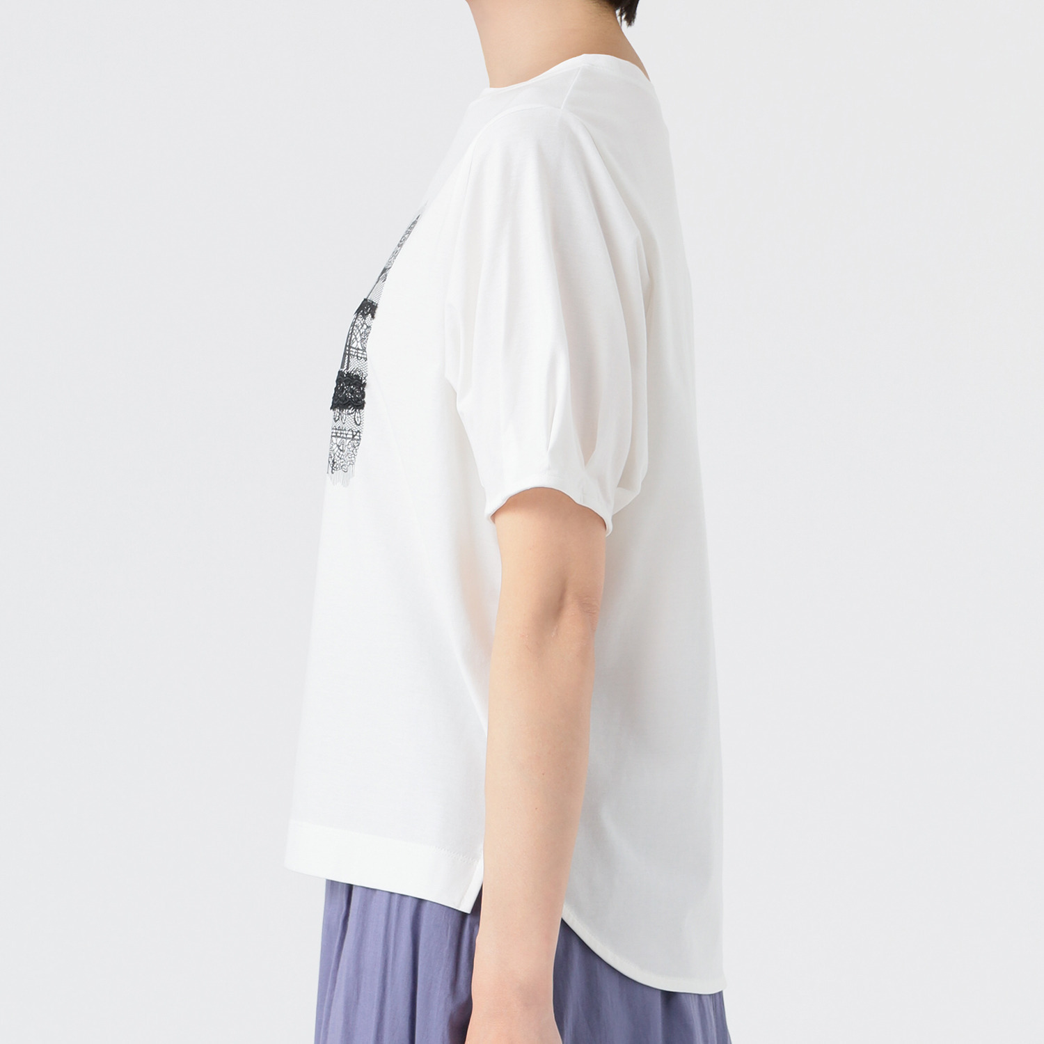 ノーボノーボ フォトプリント タック袖Ｔシャツ