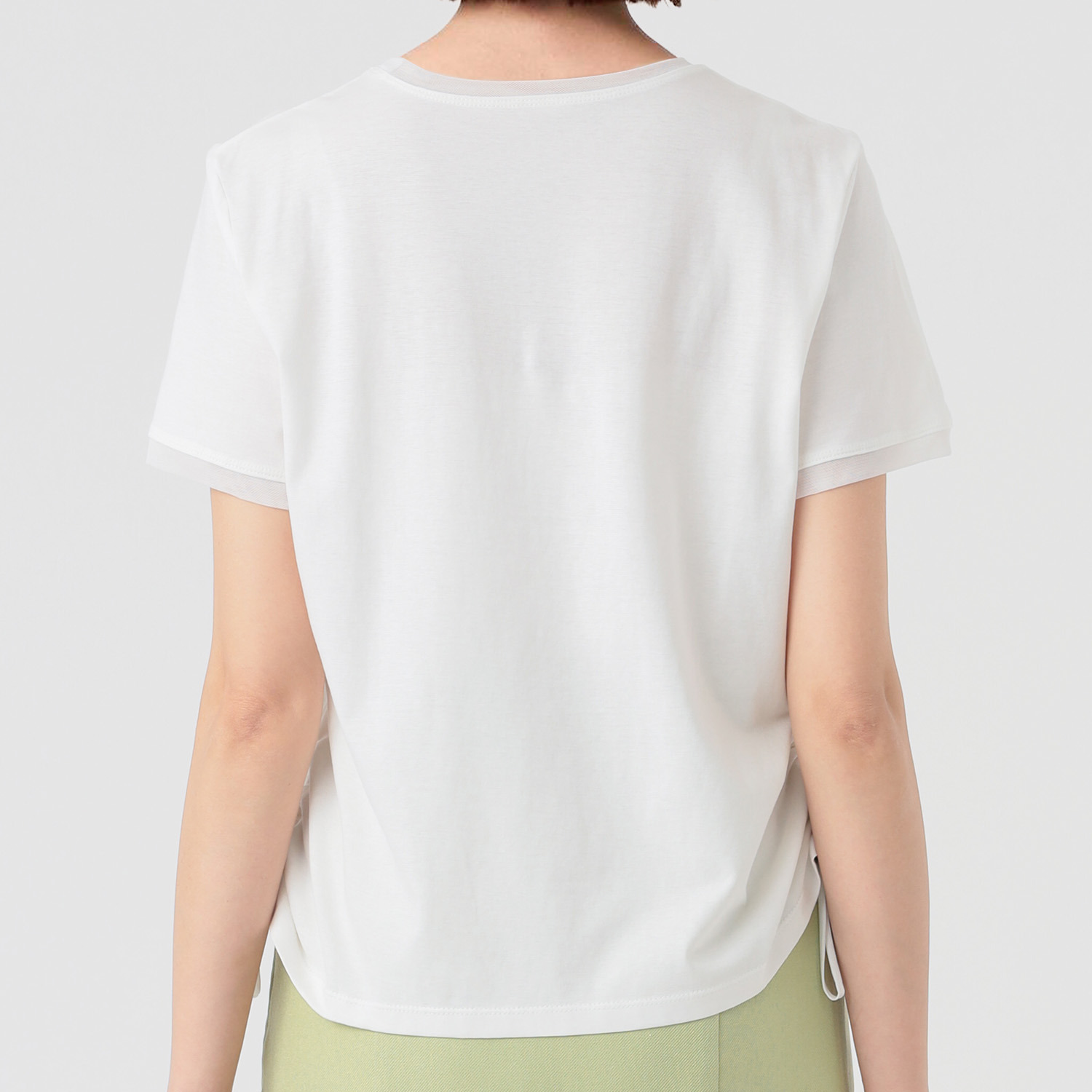 ノーボノーボ ローズ刺しゅう ドローストリングデザイン Ｔシャツ