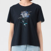 ノーボノーボ ローズ刺しゅう ドローストリングデザイン Ｔシャツ