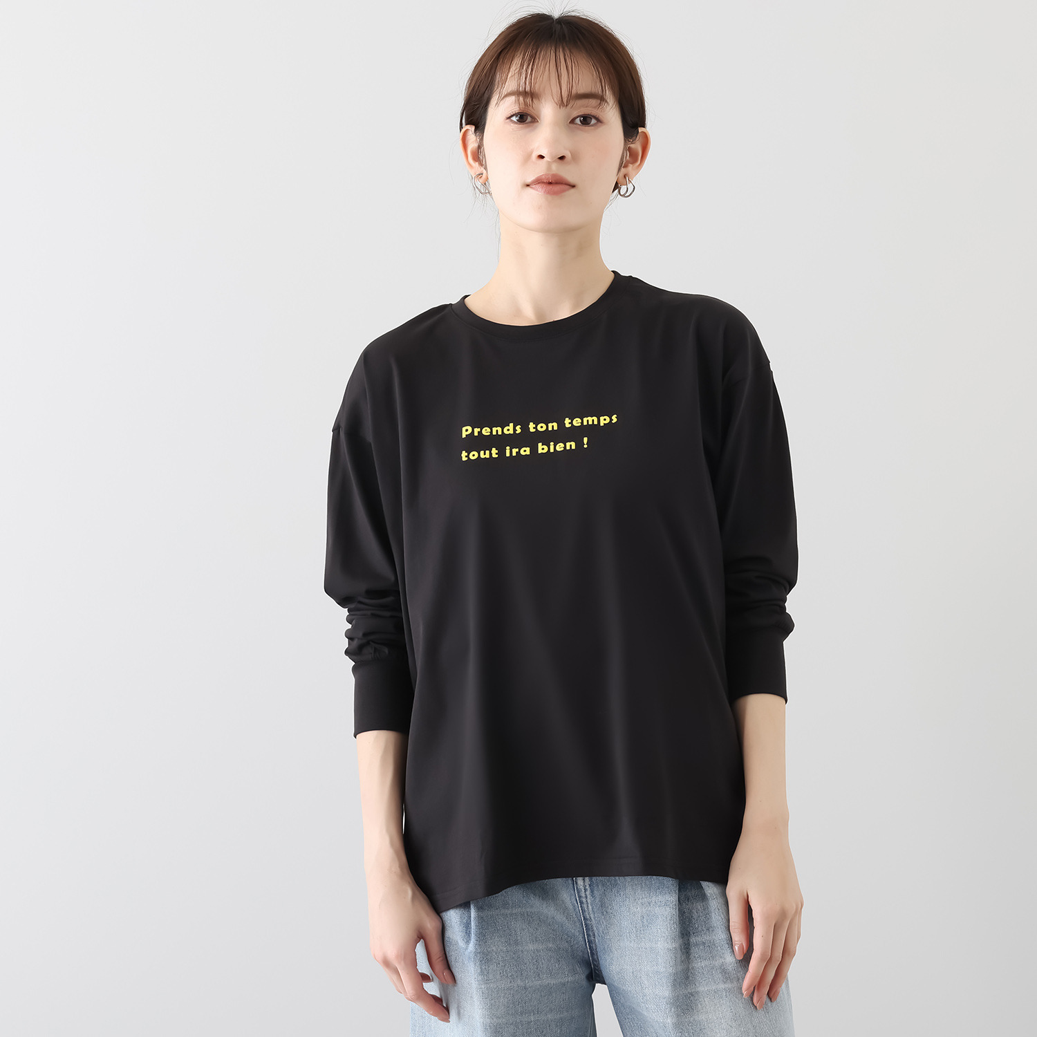 エムエムオー 接触冷感 クルーネック プリントロングＴシャツ