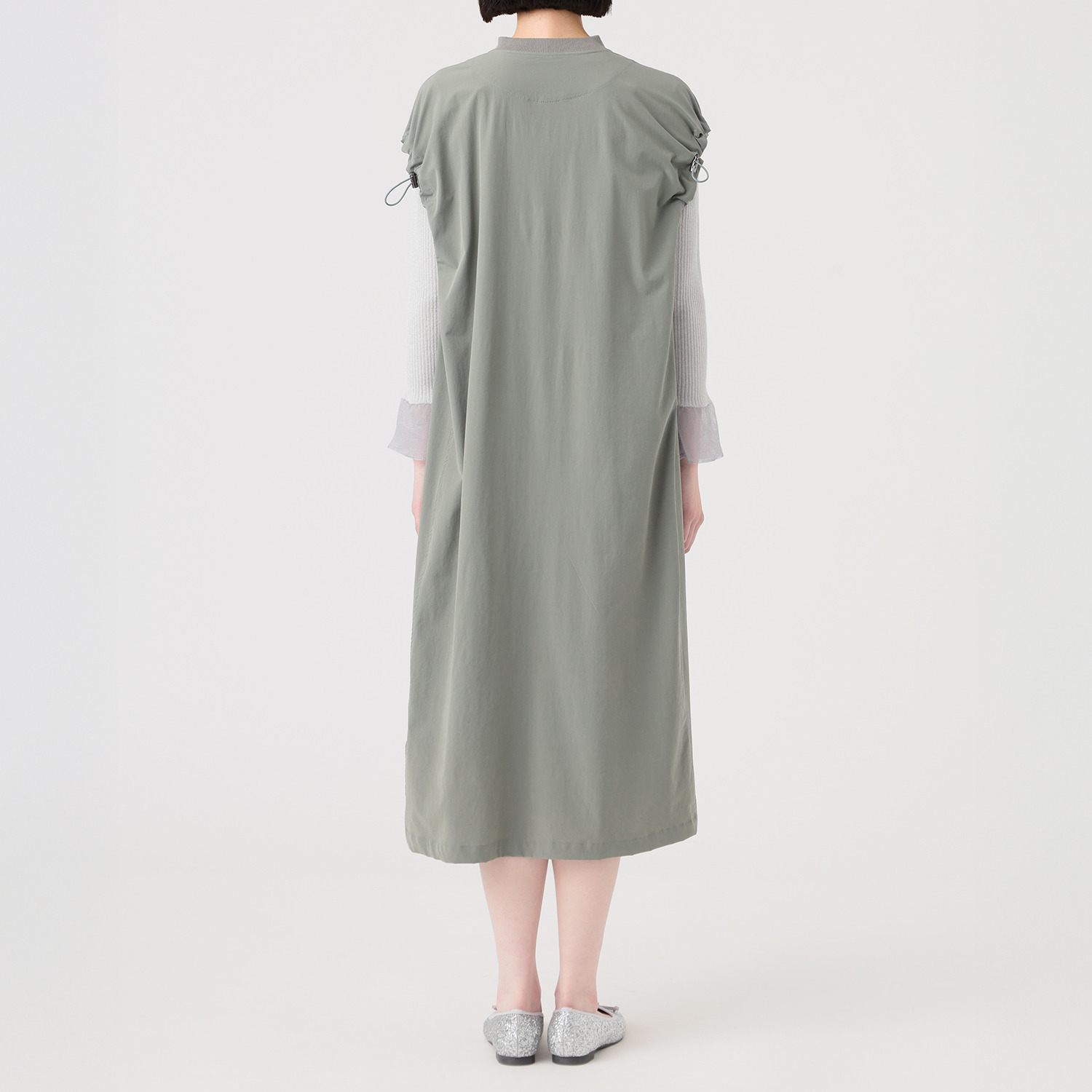 アリュメット ジップアップ ナイロンワンピース