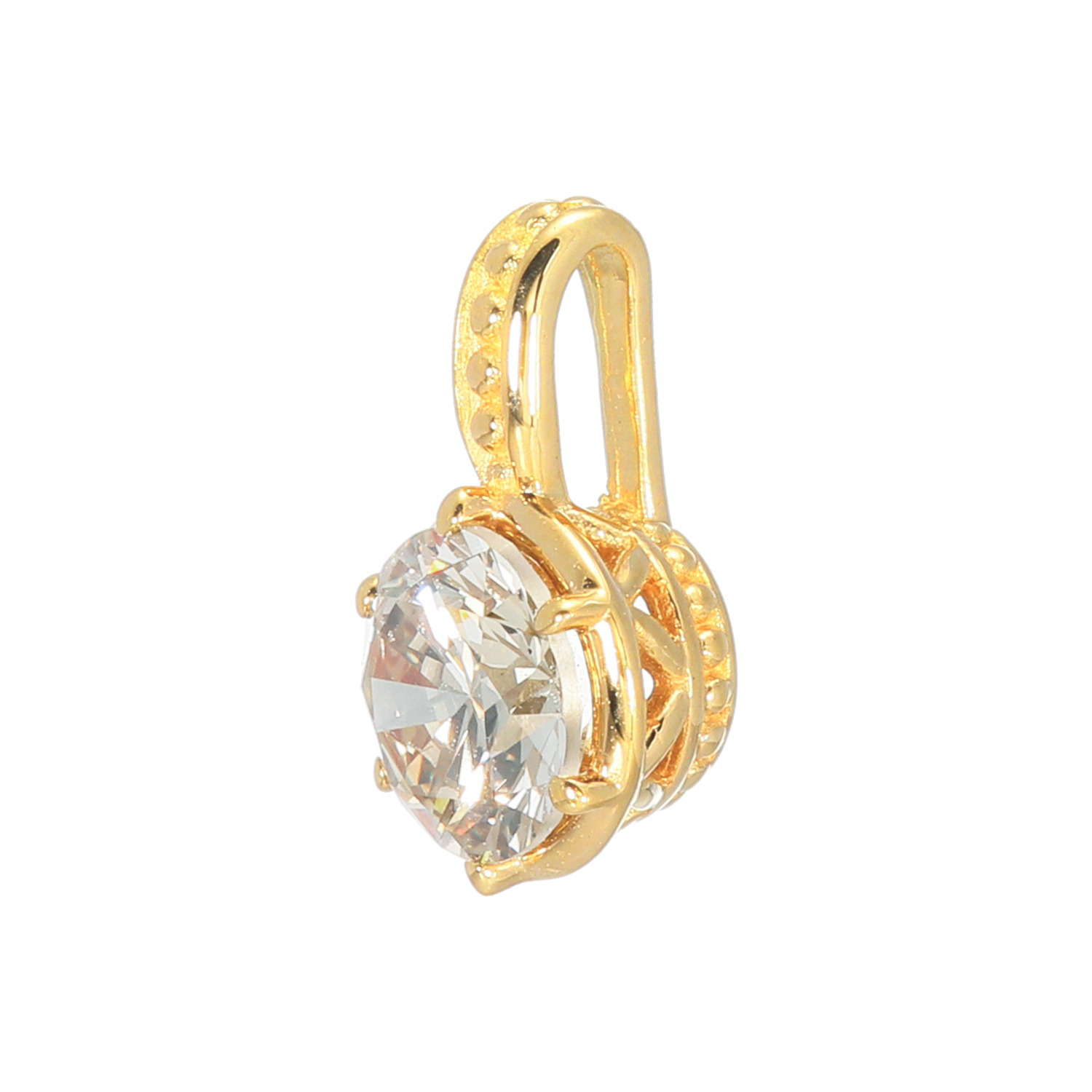 レステクール １８Ｋ ０．５カラットＵＰ シャンパンカラー ダイヤモンド ペンダントトップ