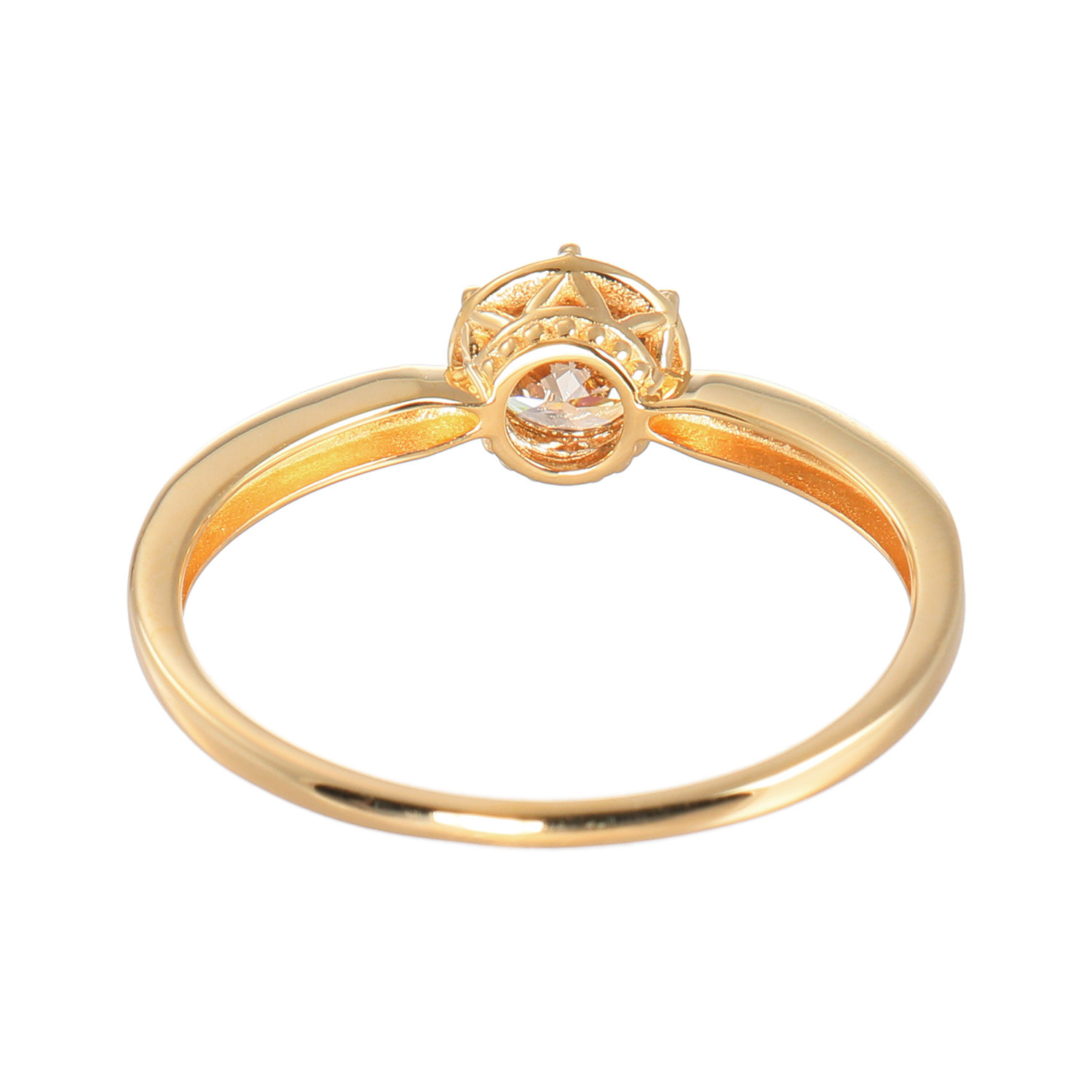 レステクール １８Ｋ ０．５カラットＵＰ シャンパンカラー ダイヤモンド リング