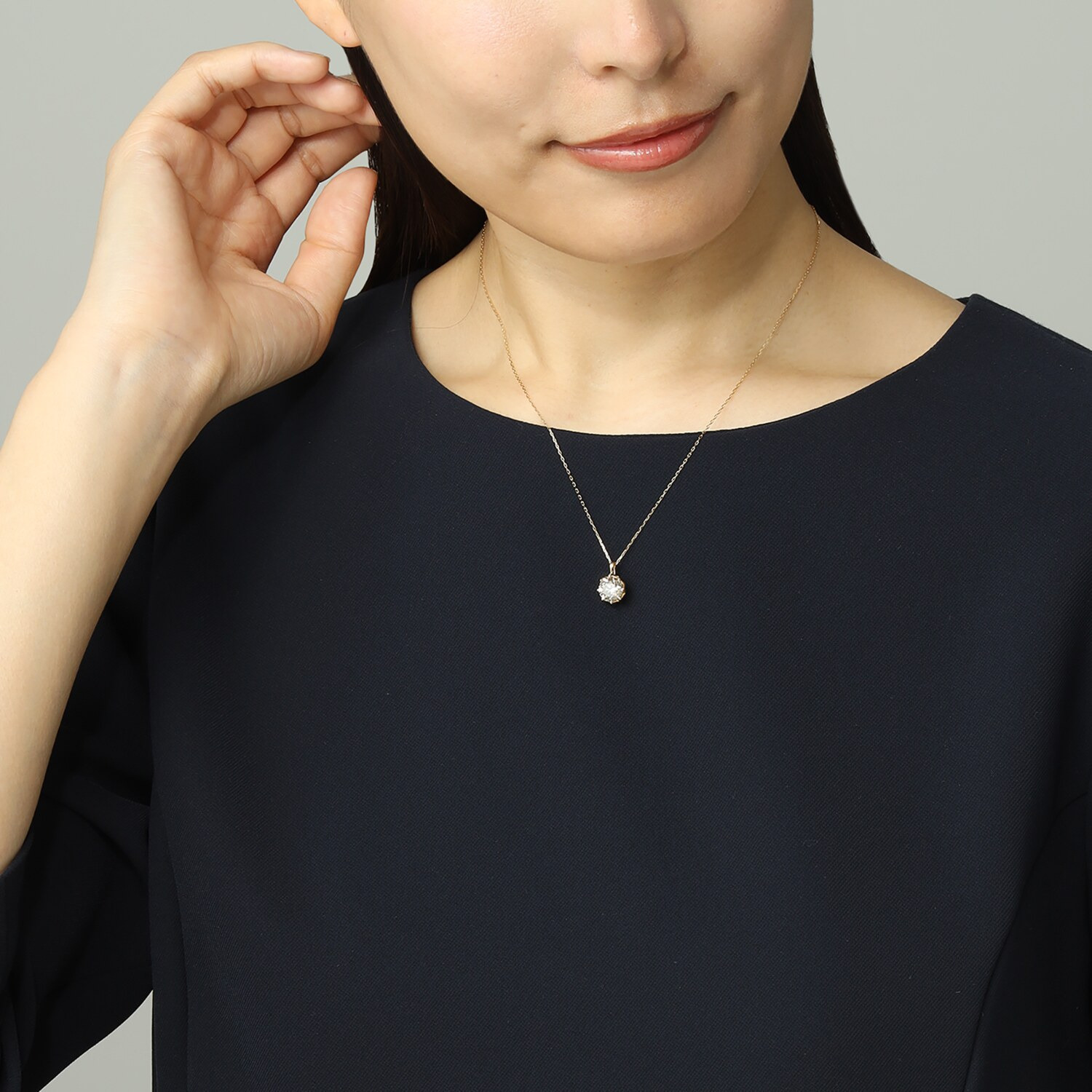 レステクール １８Ｋ ２カラットＵＰ シャンパンカラー ダイヤモンド ペンダントトップ ＜鑑別書付＞