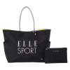 ＥＬＬＥ　ＳＰＯＲＴ はっ水　軽量 ロープハンドル トートバッグ 脱着式ファスナーポーチ付