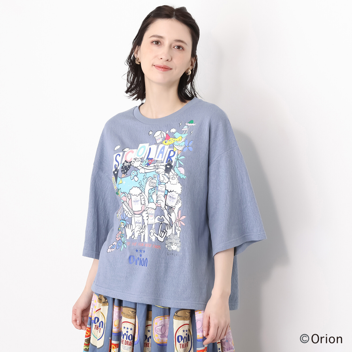 スカラー ローズジャガード ハンズアップ プルオーバー