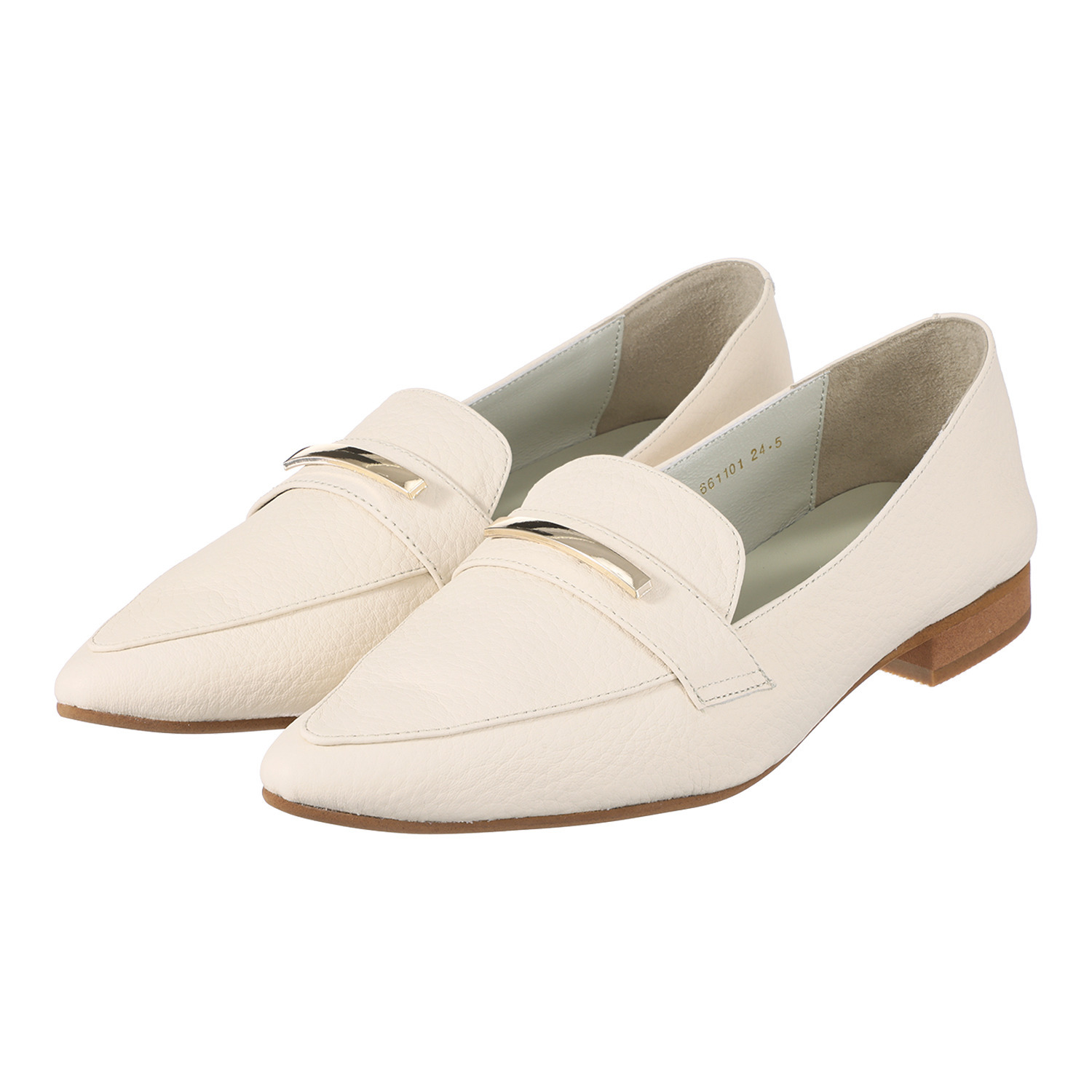 卑弥呼 メタルバー ポインテッドトゥ ローファー