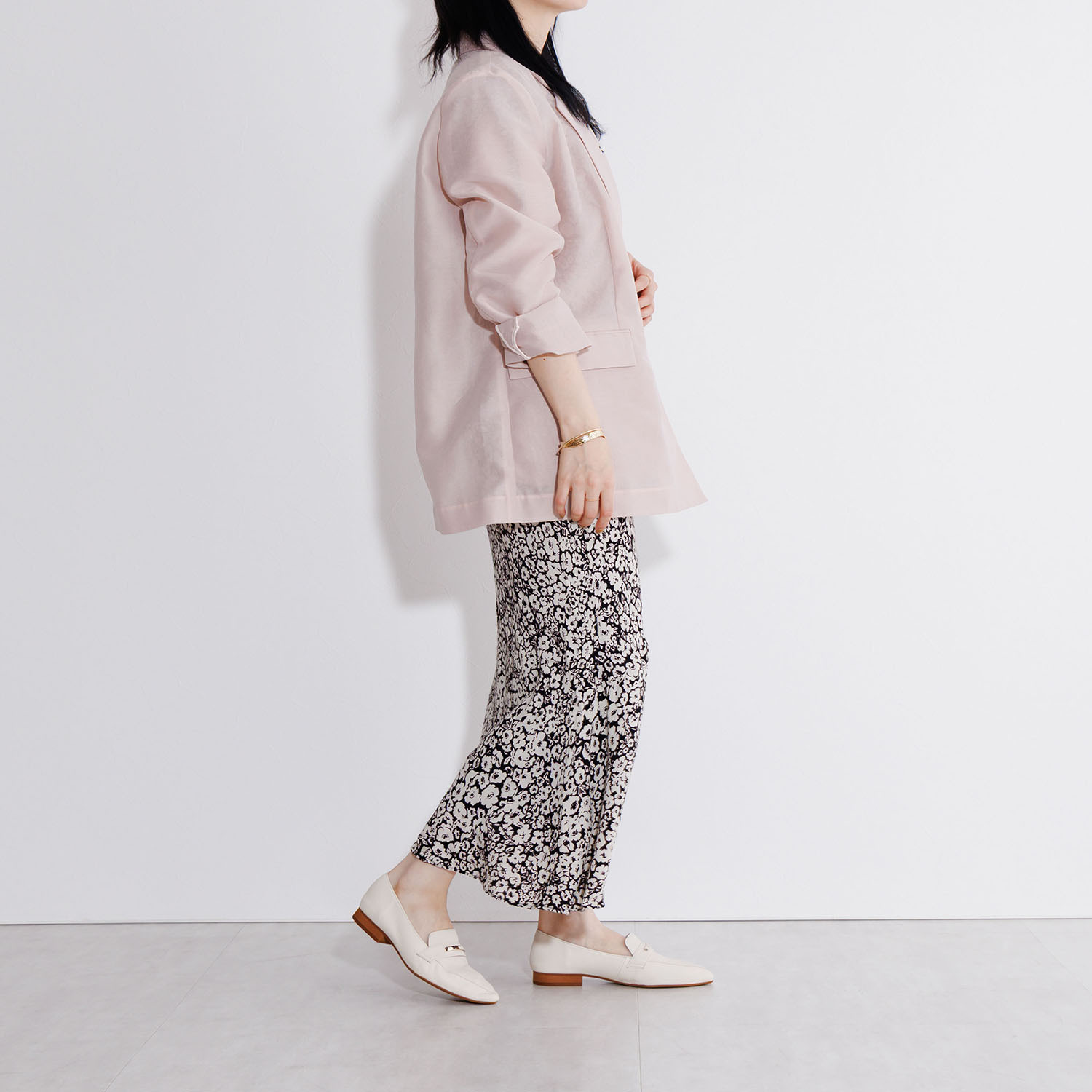 卑弥呼 メタルバー ポインテッドトゥ ローファー