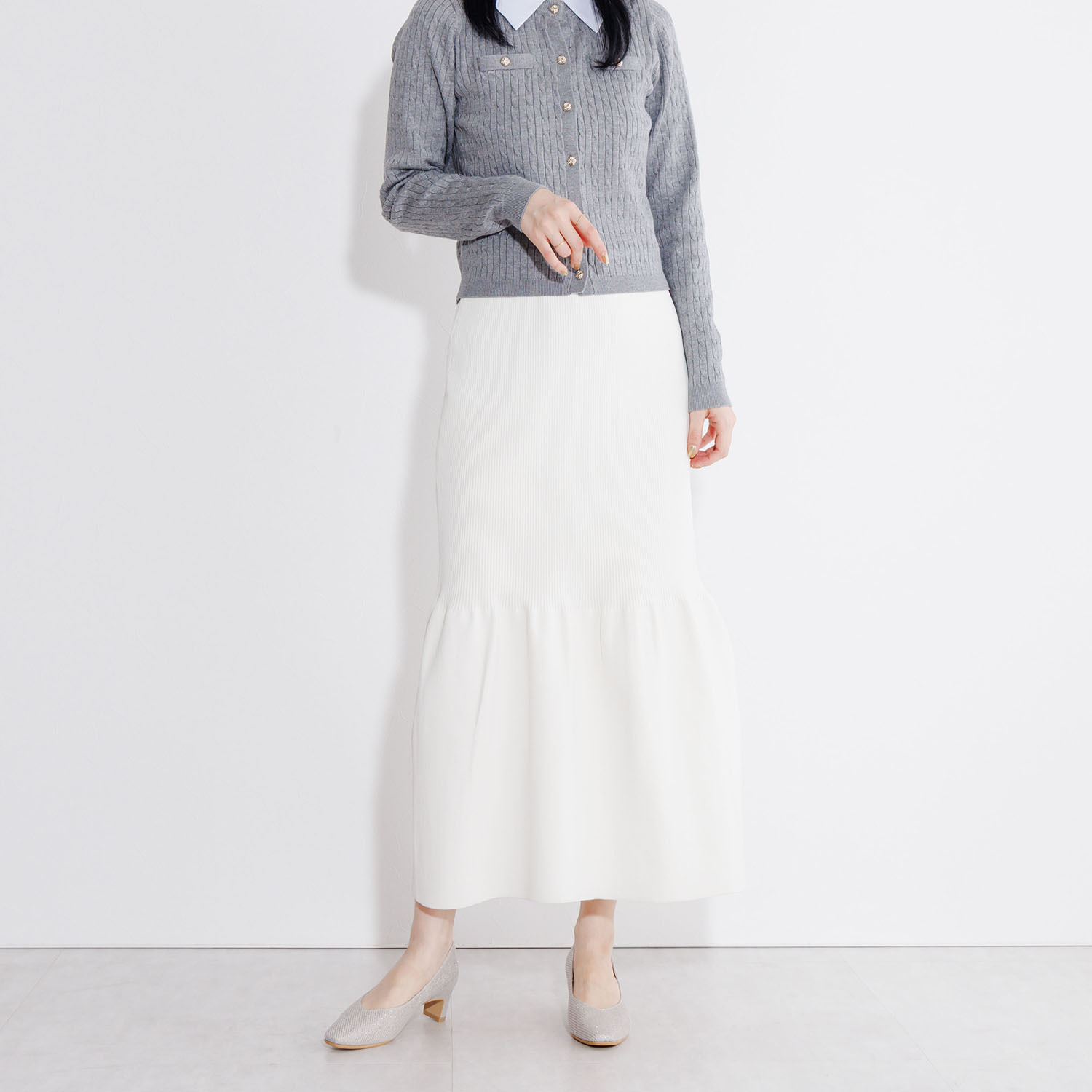 卑弥呼 ソフトスクエアトゥ プレーンパンプス