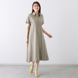 ディアルマ イージーケア 綿１００％ ポロ襟 カットワンピース