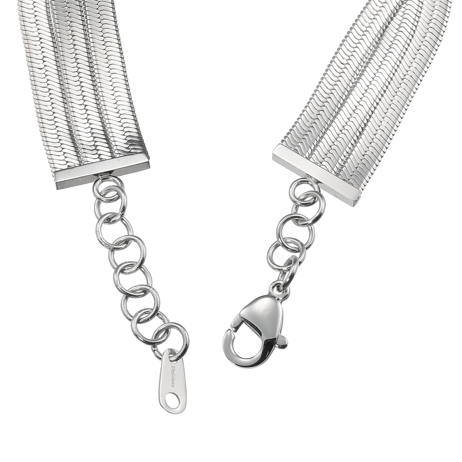 デイスティー サージカルステンレス ブレイドデザイン ３連ブレスレット