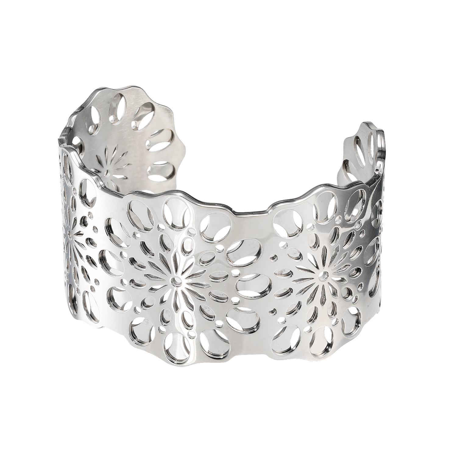 デイスティー サージカルステンレス 花びらモティーフ バングル