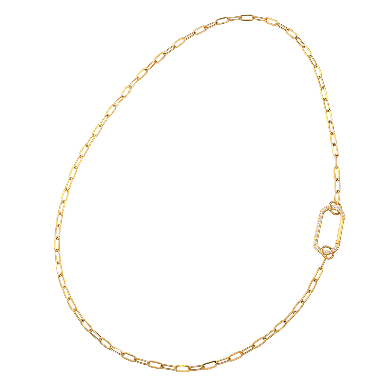 デイスティー ステンレス ＣＺ クリップデザイン ネックレス