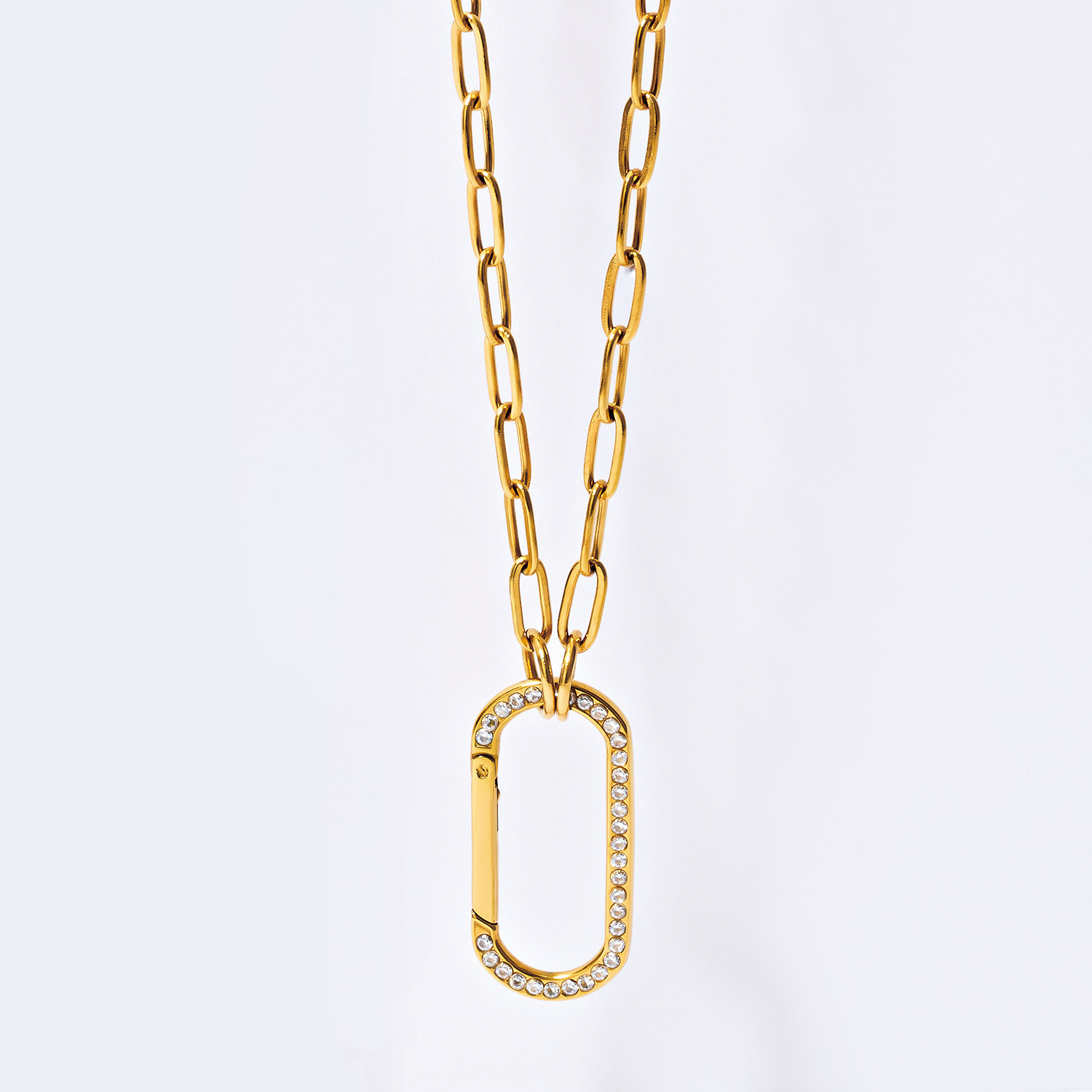 デイスティー ステンレス ＣＺ クリップデザイン ネックレス