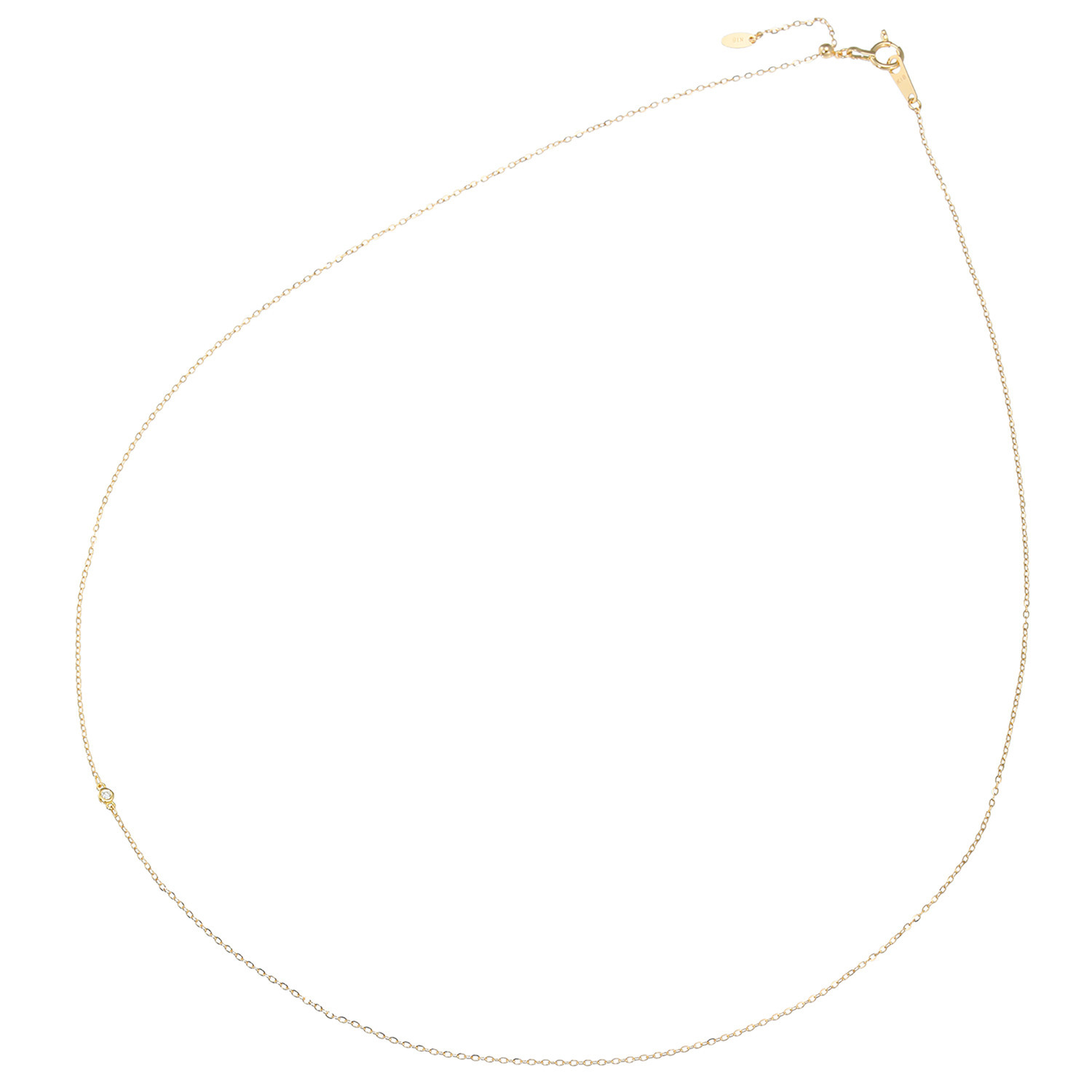 エクラプリュス １８Ｋ ダイヤモンド シャイニーカット サテライトネックレス