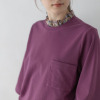 ソソット コットン混フライス リバティプリント フリルカラー Ｔシャツ