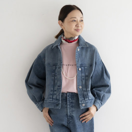 イロプライム 大人の華やか デニムジャケット