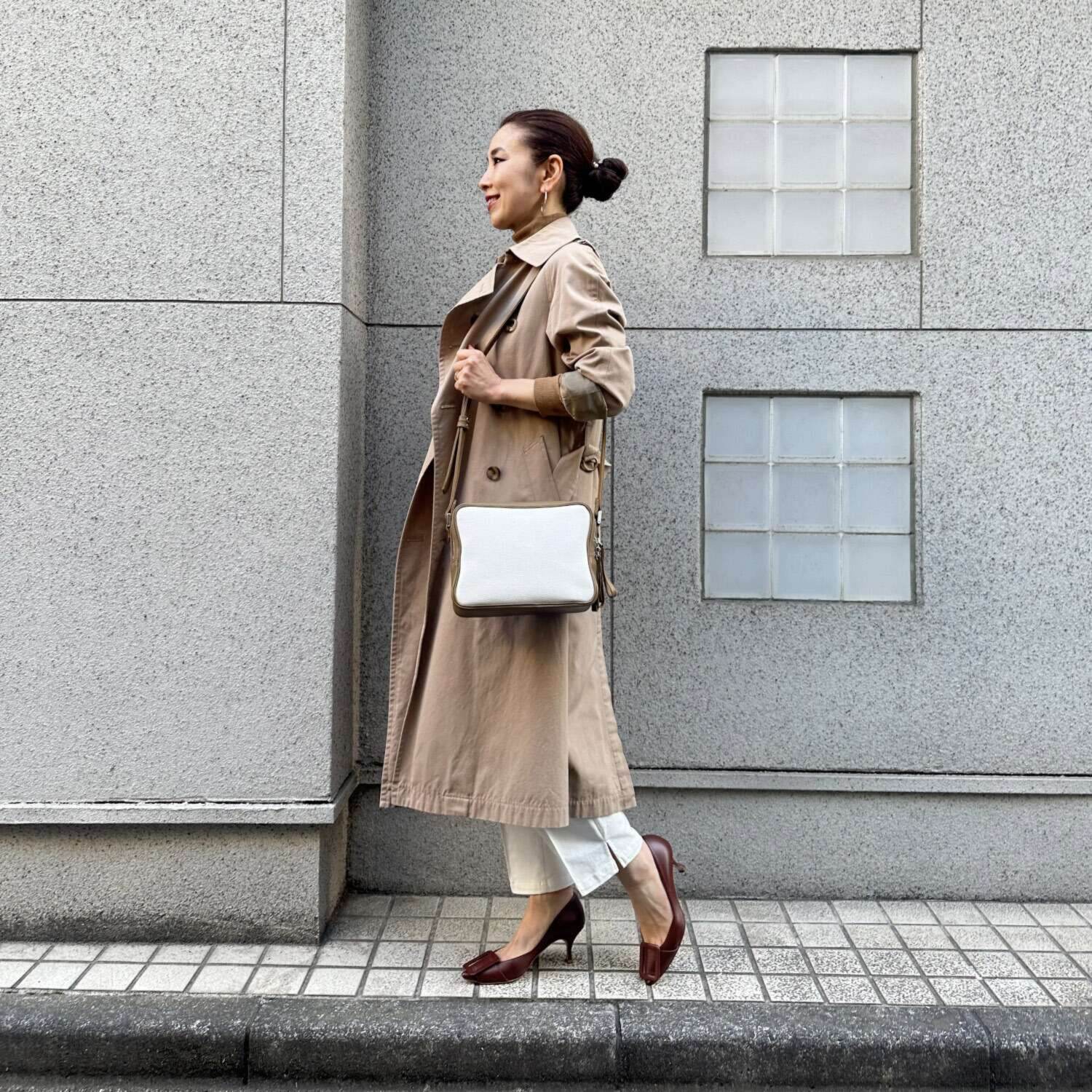 タマミ　ワタナベ 牛革型押し ショルダーバッグ “パンドミーフォーミー”