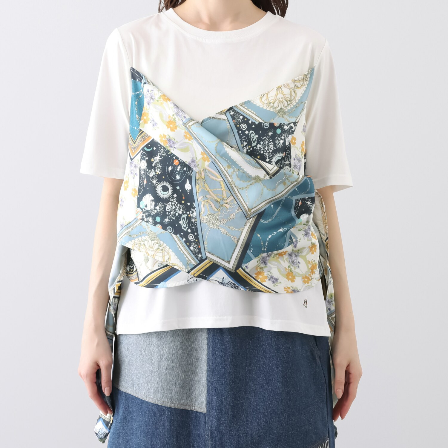 ハッシュパピー スカーフドッキング 半袖Ｔシャツ