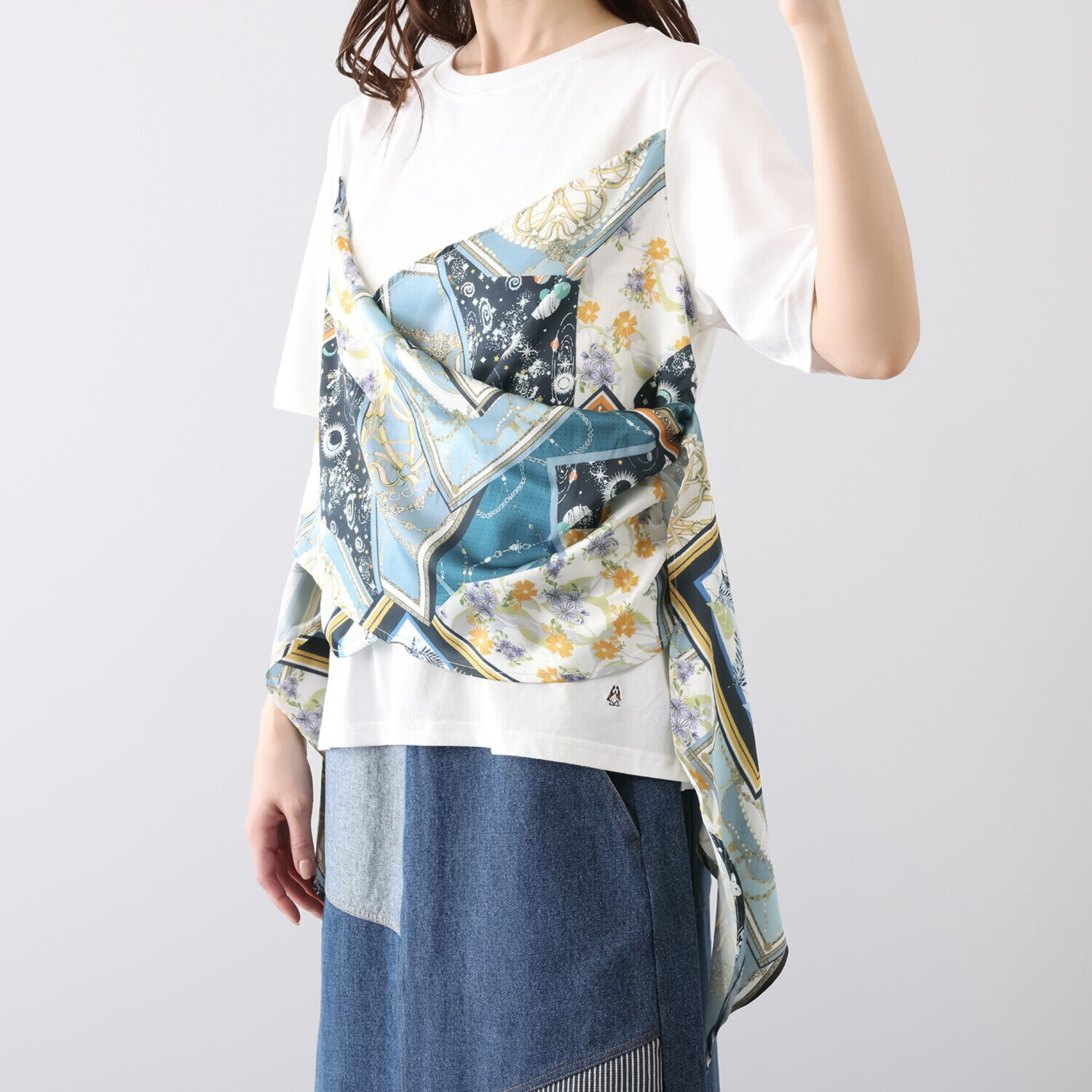 ハッシュパピー スカーフドッキング 半袖Ｔシャツ