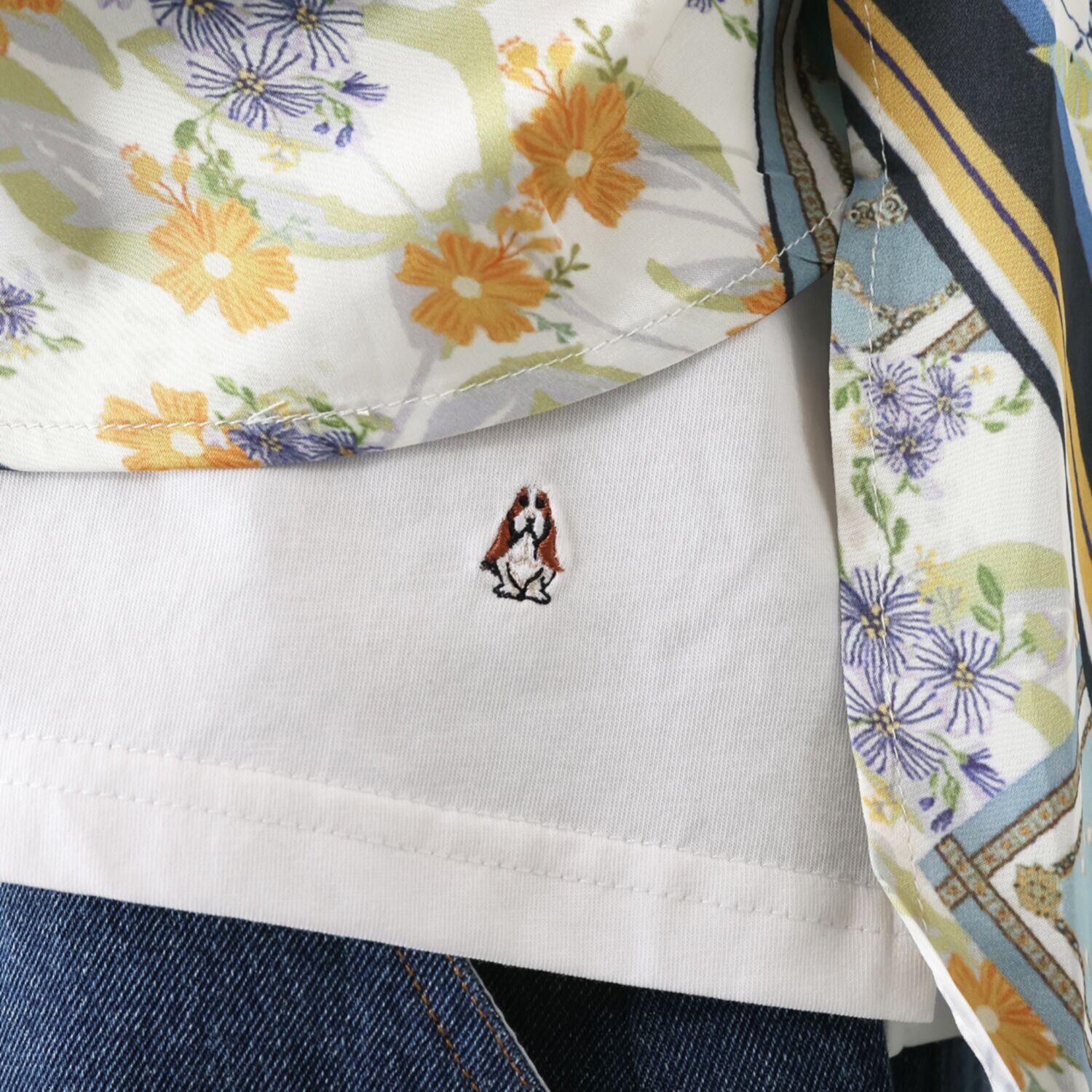 ハッシュパピー スカーフドッキング 半袖Ｔシャツ