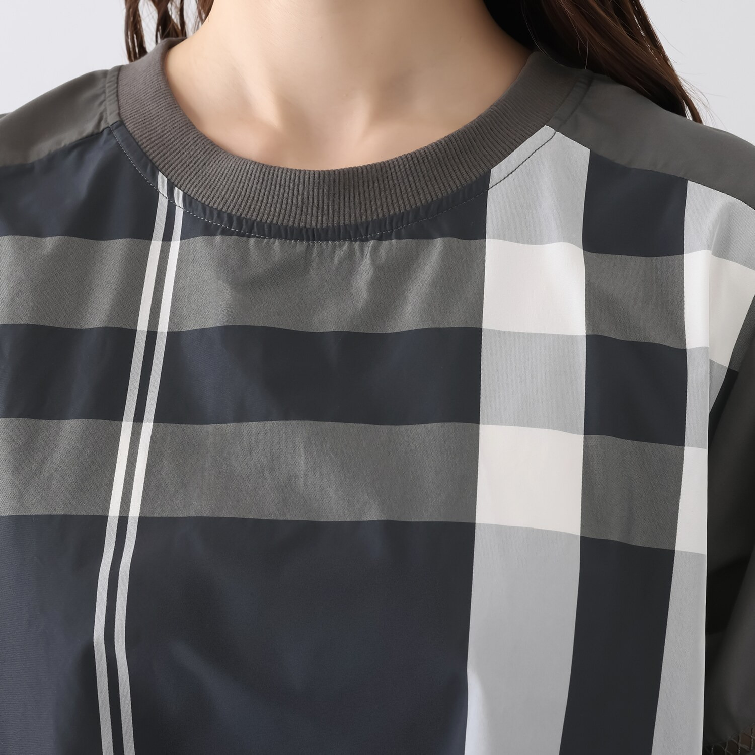 ハッシュパピー ３種類の異素材切替 ワンピース