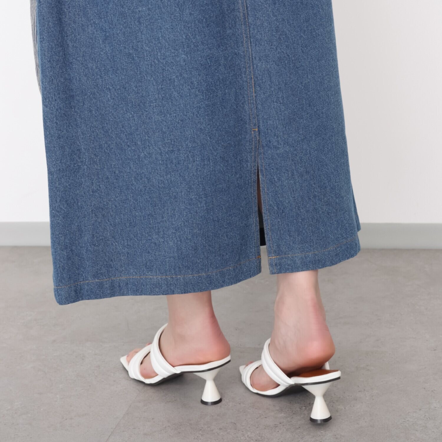 ハッシュパピー デニムパッチワーク スカート