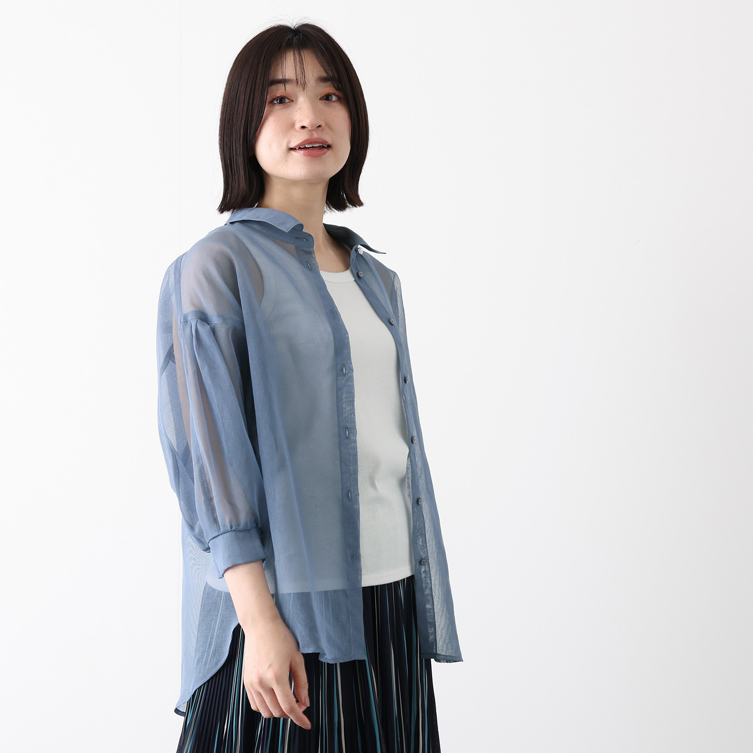 スタイル・ラヴィー ドライタッチクロス ブラウス