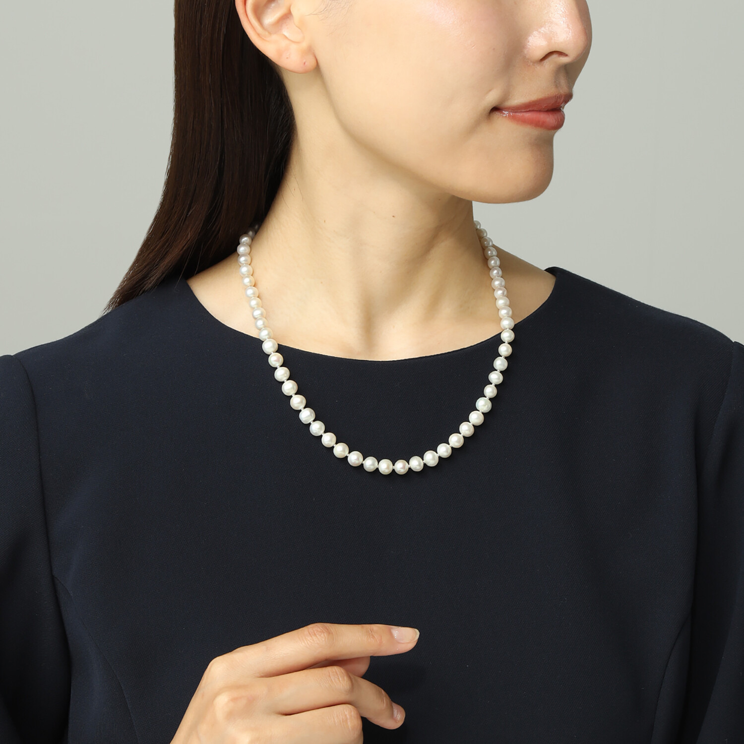 石友蔵出しコレクション 淡水バロックパール＆ ガラスビジュウ ネックレス