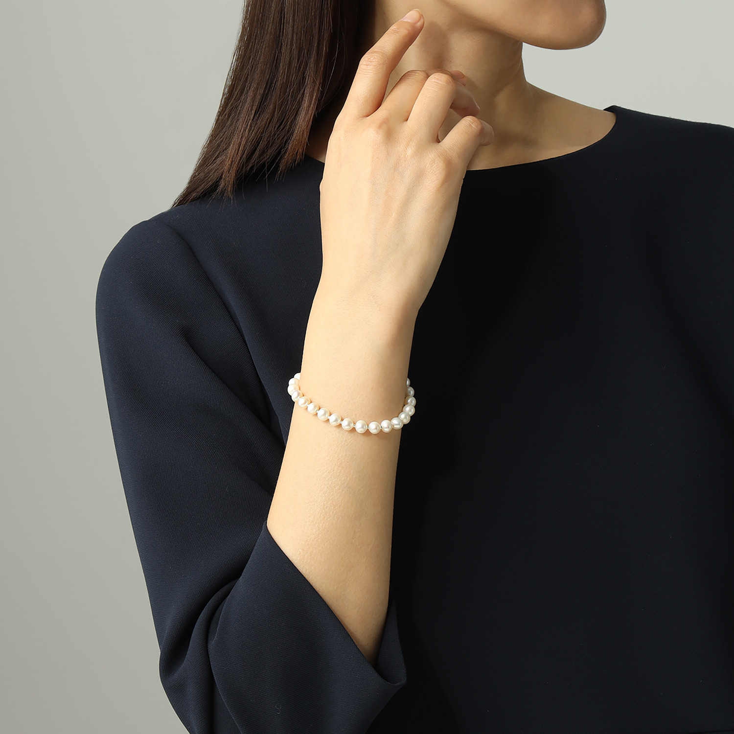 石友蔵出しコレクション 淡水バロックパール＆ ガラスビジュウ ブレスレット