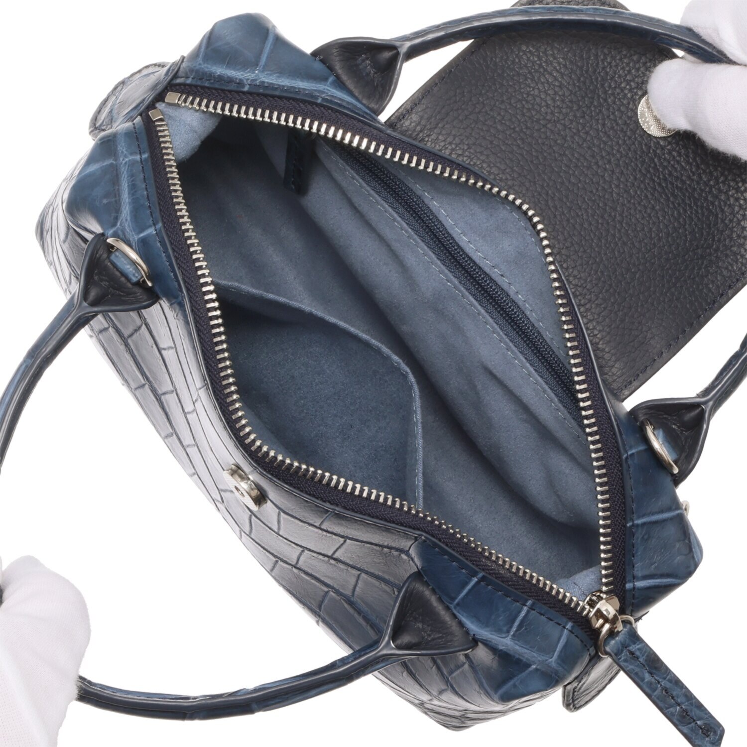 マットクロコダイル コンパクト２ウェイバッグ