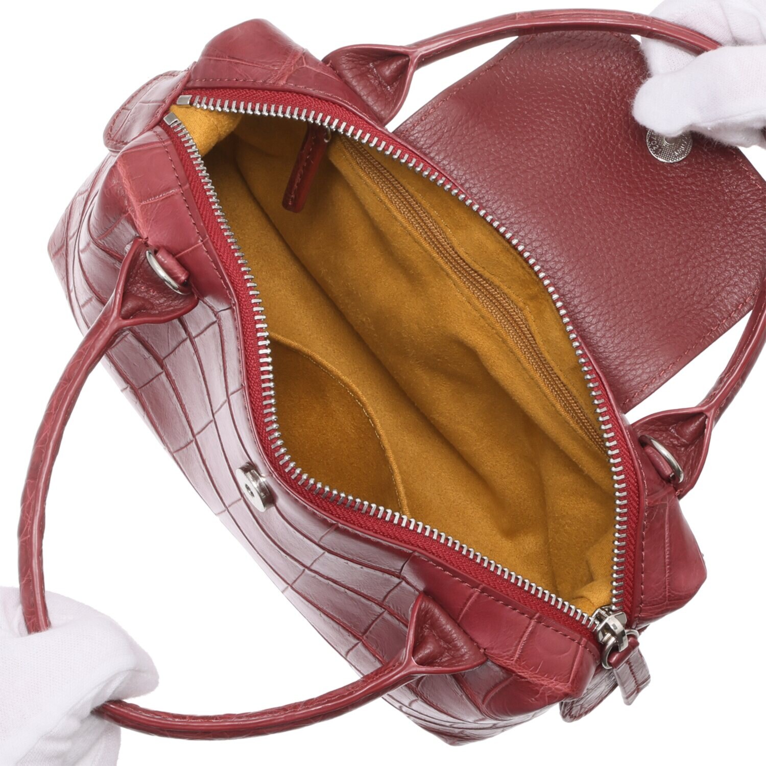 マットクロコダイル コンパクト２ウェイバッグ