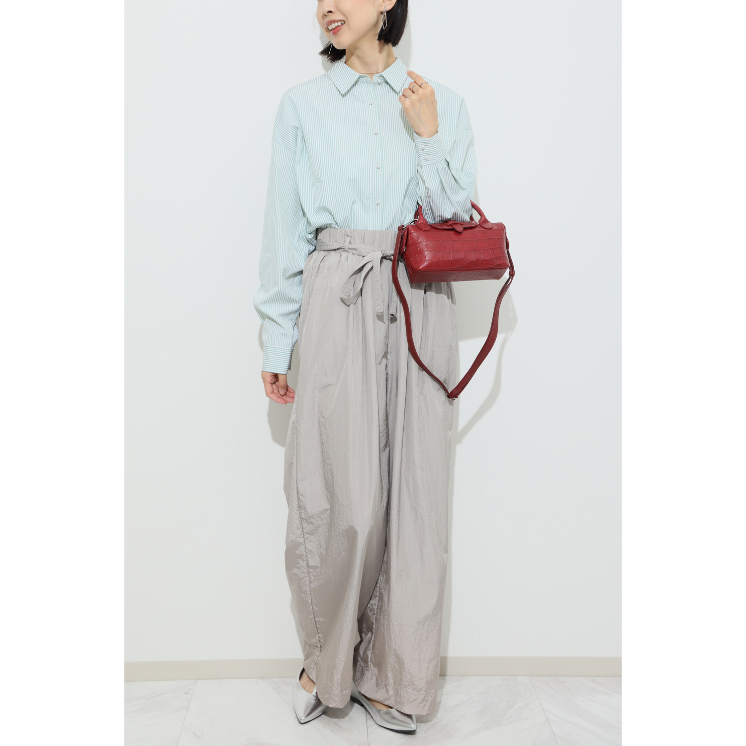 マットクロコダイル コンパクト２ウェイバッグ