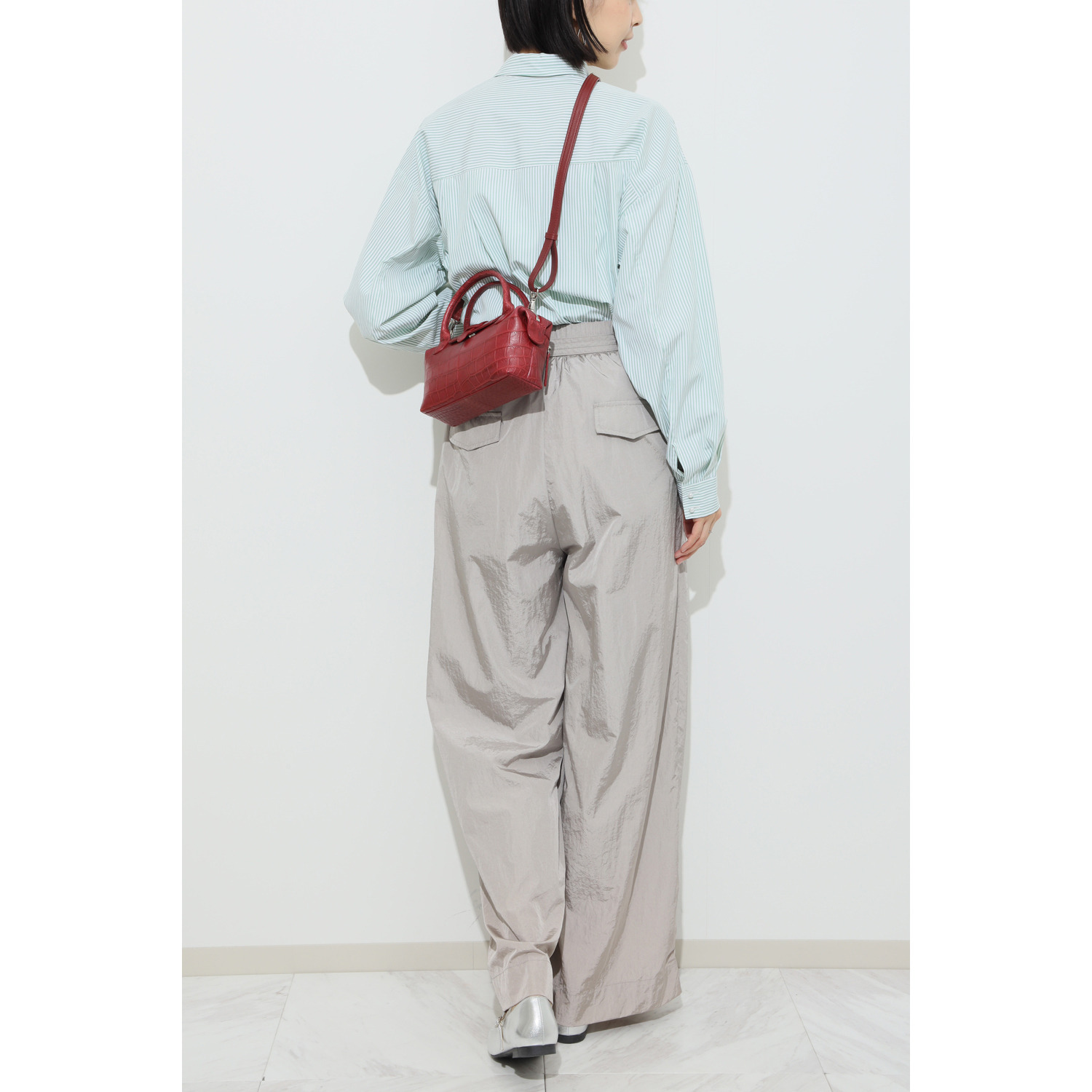 マットクロコダイル コンパクト２ウェイバッグ