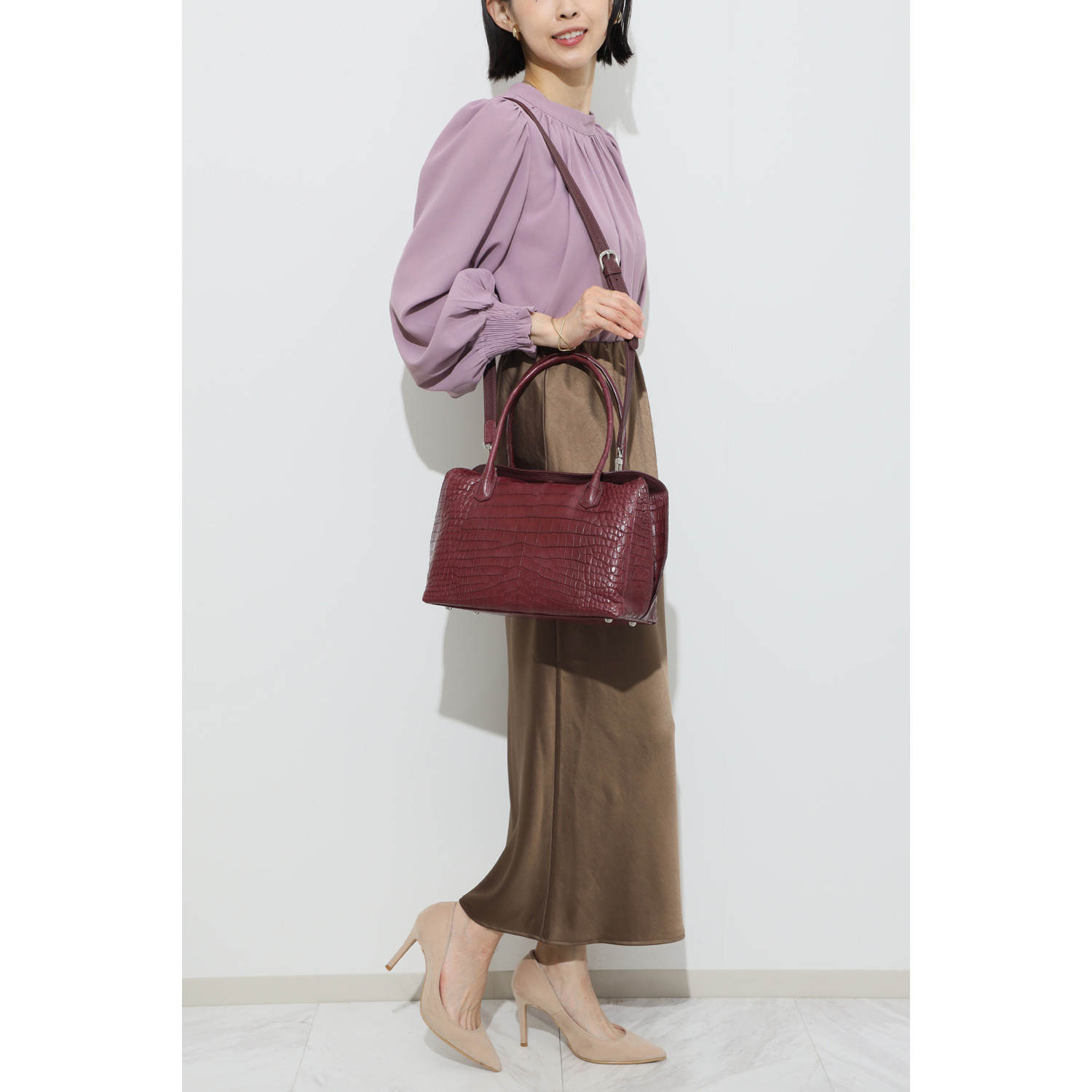 ソフトマットクロコダイル トートバッグ