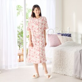 ＷＩＮＤ 高島織ダブルガーゼ 花柄ワンピース