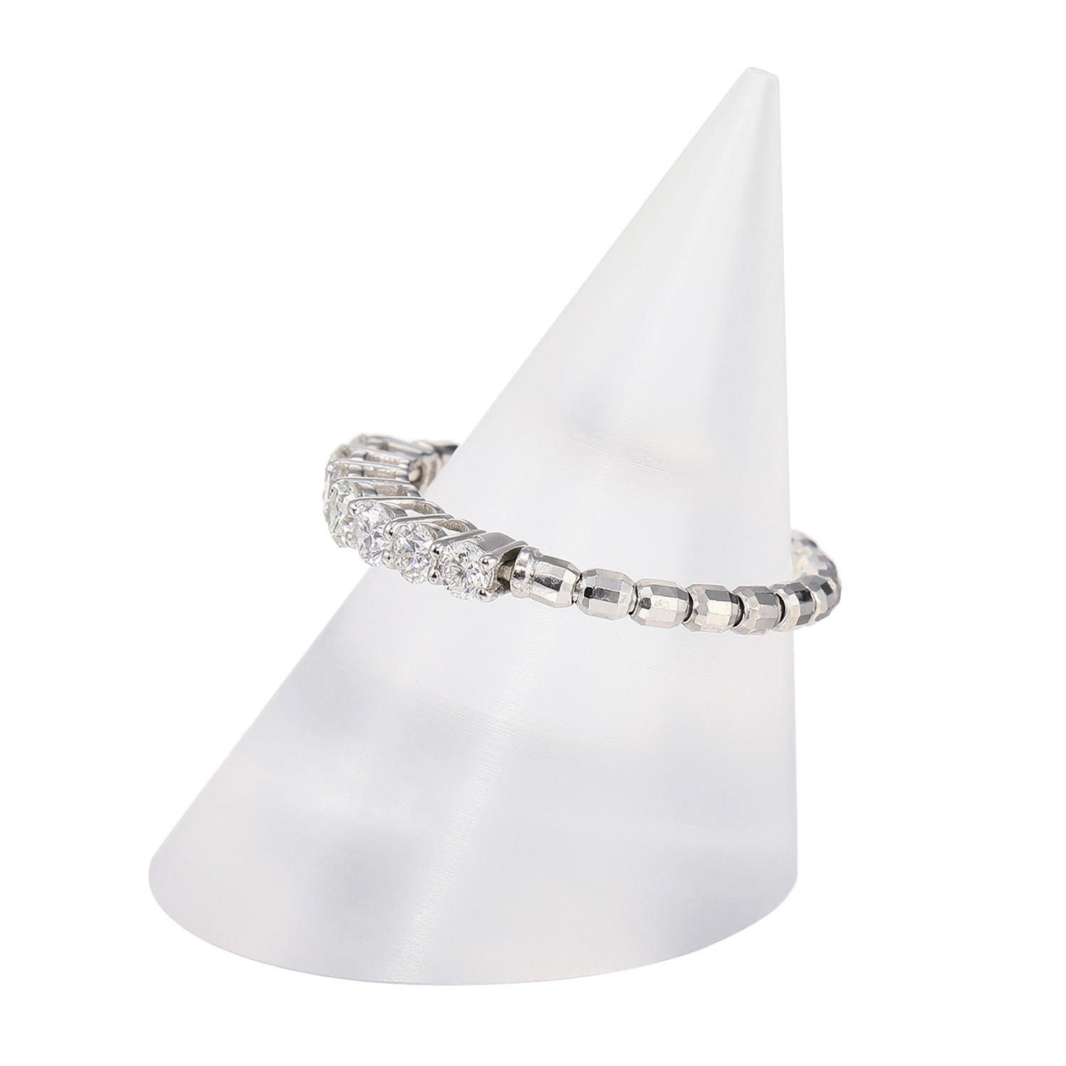 ディアマザール プラチナ９５０ ０．４カラットＵＰ カナディアンダイヤモンド セブンスター フレキシブルリング